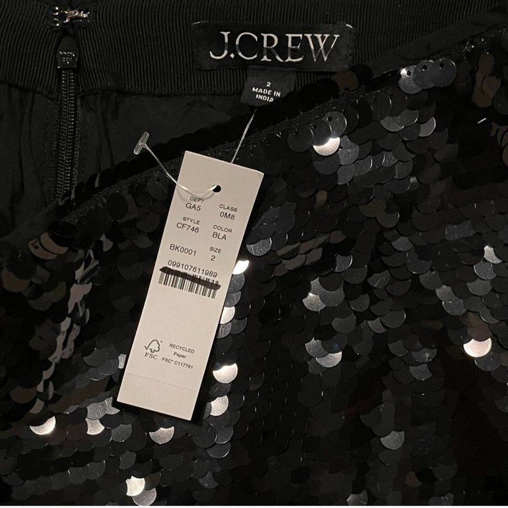 J.Crew Chiffon-Lined Sequin Skirt - Picture 5 of 8